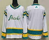 Men's San Jose Sharks Blank White 2022 Reverse Retro Stitched Jersey,baseball caps,new era cap wholesale,wholesale hats